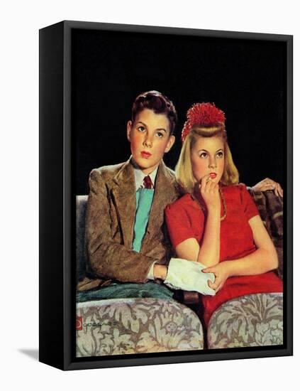 "Movie Date," April 4, 1942-Douglas Crockwell-Framed Stretched Canvas