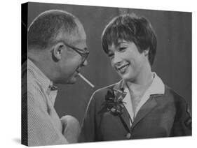 Movie Director Billy Wilder with Actress Shirley MacLaine on Set During Filming of The Apartment-Grey Villet-Stretched Canvas