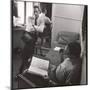 Movie Director Vince Sherman with Actor Paul Newman Reviewing Script of "The Young Philadelphians"-Leonard Mccombe-Mounted Premium Photographic Print