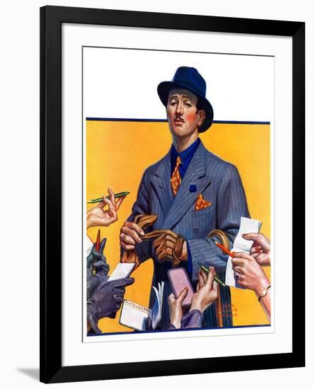 "Movie Idol,"February 5, 1938-Edgar Franklin Wittmack-Framed Giclee Print