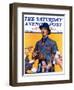 "Movie Idol," Saturday Evening Post Cover, February 5, 1938-Edgar Franklin Wittmack-Framed Giclee Print