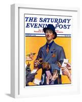 "Movie Idol," Saturday Evening Post Cover, February 5, 1938-Edgar Franklin Wittmack-Framed Giclee Print