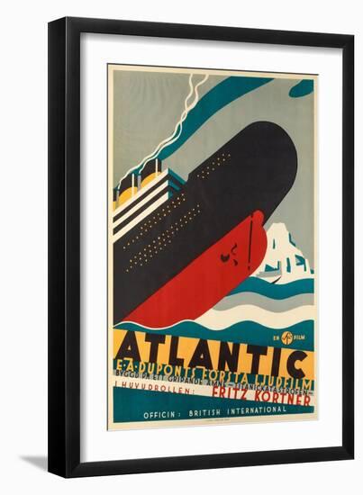 Movie Poster for Titanic Directed by Ewald Andre Dupont (1891-1956) in 1929, 1930 (Poster)-Otto Gustav Carlsund-Framed Giclee Print