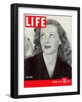 Movie Star Bette Davis at Home, January 23, 1939-Alfred Eisenstaedt-Framed Photographic Print