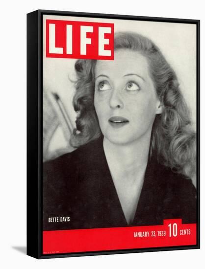 Movie Star Bette Davis at Home, January 23, 1939-Alfred Eisenstaedt-Framed Stretched Canvas