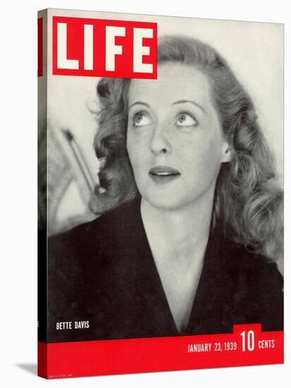 Movie Star Bette Davis at Home, January 23, 1939-Alfred Eisenstaedt-Stretched Canvas