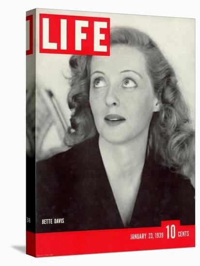 Movie Star Bette Davis at Home, January 23, 1939-Alfred Eisenstaedt-Stretched Canvas