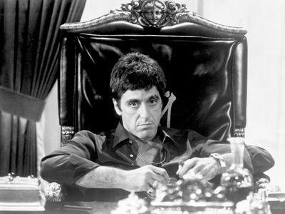Al Pacino Siting on Chair Black and White Portrait