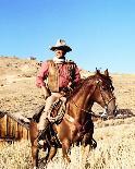 Cleavon Little Posed in Cowboy Outfit With Horse-Movie Star News-Photo