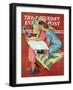 "Movie Star" Saturday Evening Post Cover, February 19,1938-Norman Rockwell-Framed Giclee Print