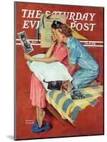 "Movie Star" Saturday Evening Post Cover, February 19,1938-Norman Rockwell-Mounted Giclee Print