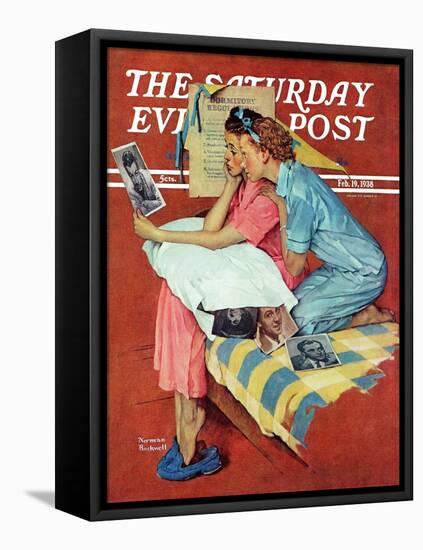 "Movie Star" Saturday Evening Post Cover, February 19,1938-Norman Rockwell-Framed Stretched Canvas