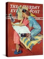 "Movie Star" Saturday Evening Post Cover, February 19,1938-Norman Rockwell-Stretched Canvas