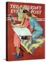 "Movie Star" Saturday Evening Post Cover, February 19,1938-Norman Rockwell-Stretched Canvas