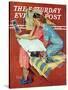 "Movie Star" Saturday Evening Post Cover, February 19,1938-Norman Rockwell-Stretched Canvas