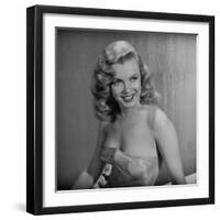 Movie Starlet Marilyn Monroe Posing in Studio-J^ R^ Eyerman-Framed Premium Photographic Print