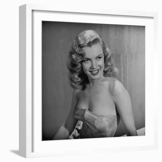 Movie Starlet Marilyn Monroe Posing in Studio-J^ R^ Eyerman-Framed Premium Photographic Print