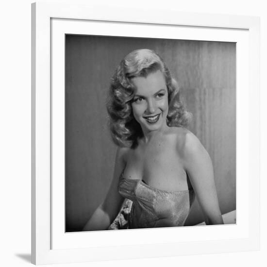 Movie Starlet Marilyn Monroe Posing in Studio-J^ R^ Eyerman-Framed Premium Photographic Print