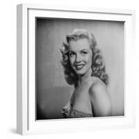 Movie Starlet Marilyn Monroe Posing in Studio-J^ R^ Eyerman-Framed Premium Photographic Print