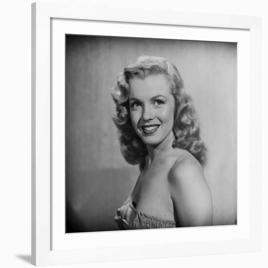 Movie Starlet Marilyn Monroe Posing in Studio-J^ R^ Eyerman-Framed Premium Photographic Print