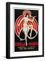 Movies and Masks "Flickan Med Masken"-null-Framed Art Print