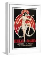 Movies and Masks "Flickan Med Masken"-null-Framed Art Print