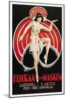 Movies and Masks "Flickan Med Masken"-null-Mounted Art Print