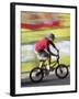 Moving Bicycle and Rider-null-Framed Photographic Print