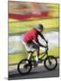 Moving Bicycle and Rider-null-Mounted Photographic Print