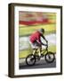 Moving Bicycle and Rider-null-Framed Photographic Print