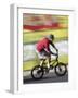 Moving Bicycle and Rider-null-Framed Photographic Print