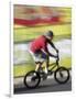 Moving Bicycle and Rider-null-Framed Photographic Print