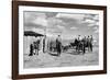 Moving Cattle into Corral-W.H. Shaffer-Framed Photographic Print