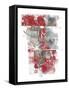 Moving In and Out of Traffic I Red Grey-Mike Schick-Framed Stretched Canvas