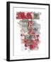 Moving In and Out of Traffic I Red Grey-Mike Schick-Framed Art Print