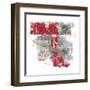 Moving In and Out of Traffic II Red Grey-Mike Schick-Framed Art Print