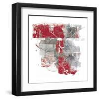 Moving In and Out of Traffic II Red Grey-Mike Schick-Framed Art Print