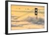 Moving In, Oakland, San Francisco, Golden Gate Bridge Enraptured by Fog-Vincent James-Framed Photographic Print