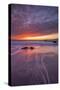 Moving Moody Sunset Seascape, Marshall Beach, San Francisco-Vincent James-Stretched Canvas