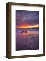 Moving Moody Sunset Seascape, Marshall Beach, San Francisco-Vincent James-Framed Photographic Print