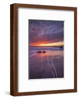 Moving Moody Sunset Seascape, Marshall Beach, San Francisco-Vincent James-Framed Photographic Print