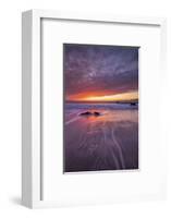 Moving Moody Sunset Seascape, Marshall Beach, San Francisco-Vincent James-Framed Photographic Print