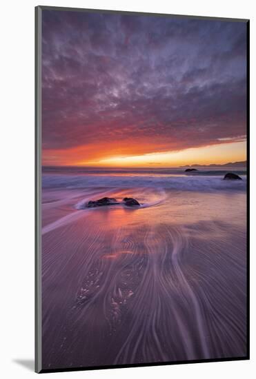 Moving Moody Sunset Seascape, Marshall Beach, San Francisco-Vincent James-Mounted Photographic Print