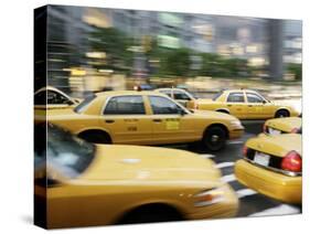 Moving New York Taxis, Manhattan, New York, United States of America, North America-Purcell-Holmes-Stretched Canvas