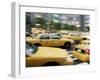 Moving New York Taxis, Manhattan, New York, United States of America, North America-Purcell-Holmes-Framed Photographic Print