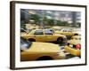 Moving New York Taxis, Manhattan, New York, United States of America, North America-Purcell-Holmes-Framed Photographic Print