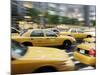 Moving New York Taxis, Manhattan, New York, United States of America, North America-Purcell-Holmes-Mounted Photographic Print