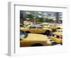 Moving New York Taxis, Manhattan, New York, United States of America, North America-Purcell-Holmes-Framed Photographic Print