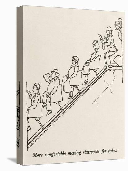 Moving Staircase-William Heath Robinson-Stretched Canvas