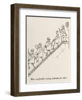 Moving Staircase-William Heath Robinson-Framed Art Print